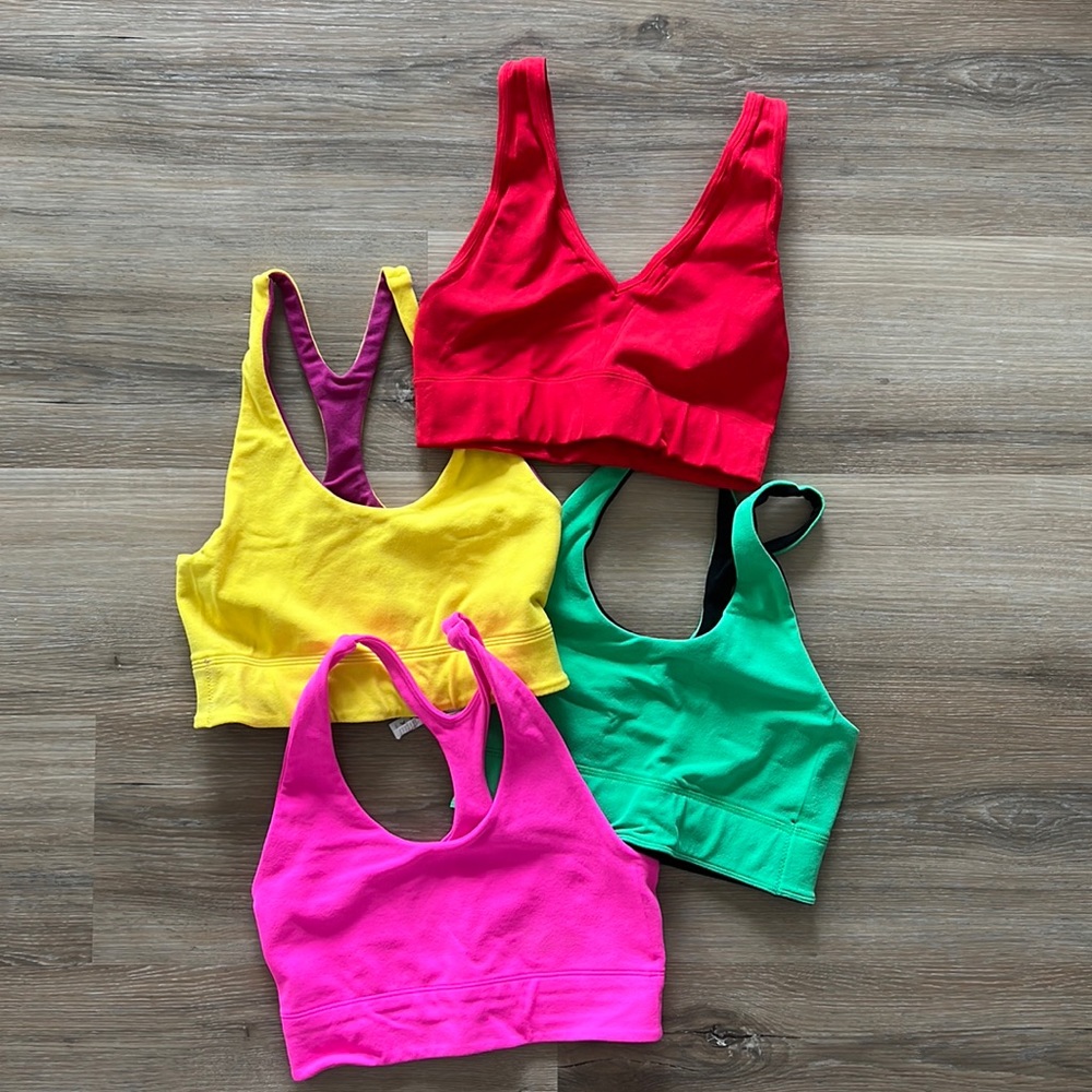 4 for the price of 1! 4 Reversible Bras - BUNDLE (Yellow, Pink, Green, Red)